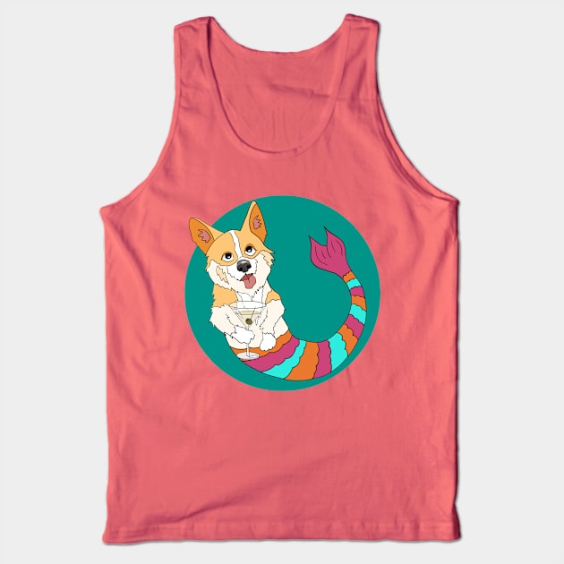 Benny the Corgi Mermutt Tank Top by abrushwithhumor